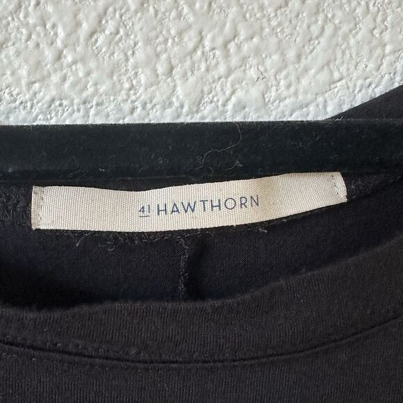 41 Hawthorn Black Tunic Top Women’s Size L Bat Wing Sleeves Tapered Waist - Picture 5 of 7